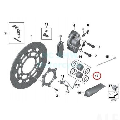 Stabdžių suporto rem. koml. KIT-PISTON SEALS, SC2P 2202402