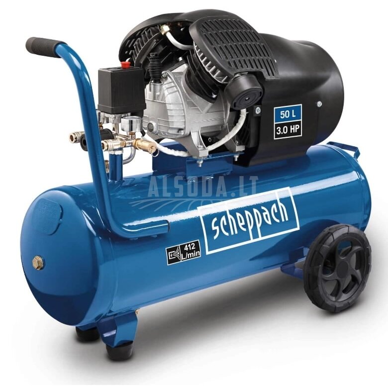 Stūmoklinis kompresorius HC53DC / 50L, Scheppach Stūmoklinis kompresorius HC53DC / 50L, Scheppach