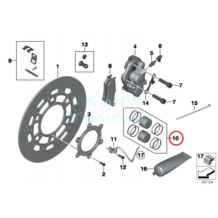 Stabdžių suporto rem. koml. KIT-PISTON SEALS, SC2P 2202402 Stabdžių suporto rem. koml. KIT-PISTON SEALS, SC2P 2202402