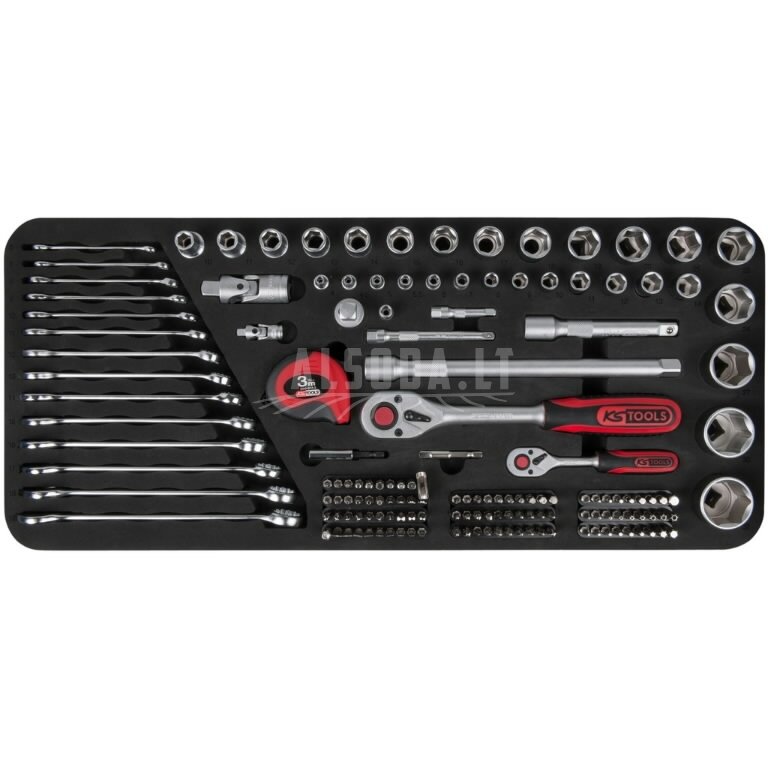 TOOLBOX socket wrench and combination wrench set, 154 pcs, KS Tools