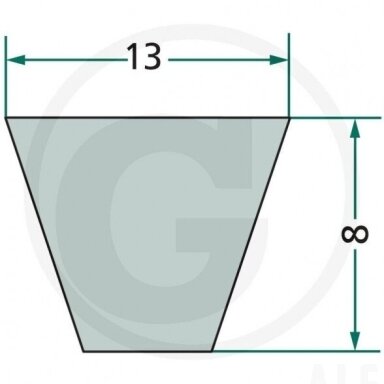 Trapecinis diržas A140 13x3550mm Li, 13x3600mm La Trapecinis diržas A140 13x3550mm Li, 13x3600mm La