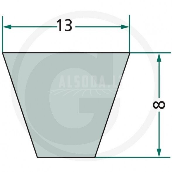 Trapecinis diržas A140 13x3550mm Li, 13x3600mm La