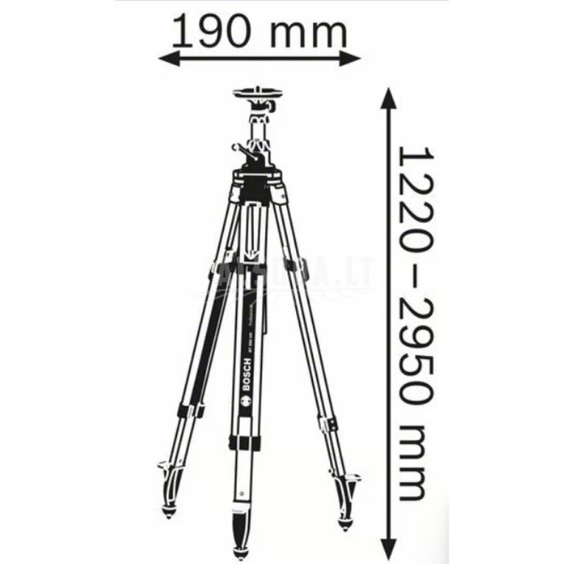 Trikojis stovas BOSCH BT 300 HD 5/8" 1 Trikojis stovas BOSCH BT 300 HD 5/8" 1