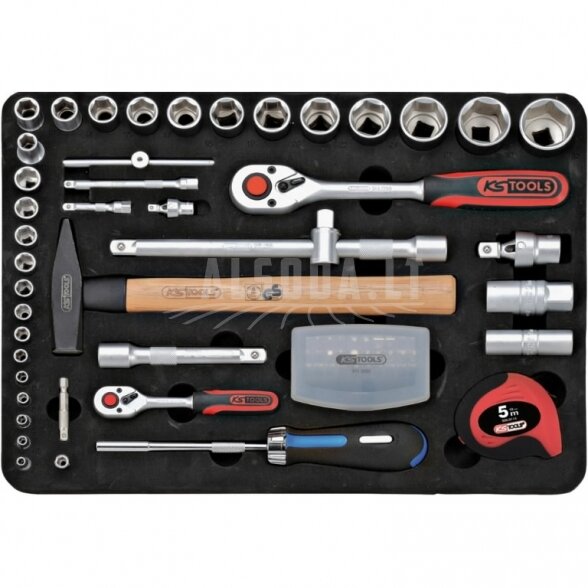 Universalus įrankių komplektas 1/4"+1/2" 127 vnt, KS Tools 2 Universalus įrankių komplektas 1/4"+1/2" 127 vnt, KS Tools 2