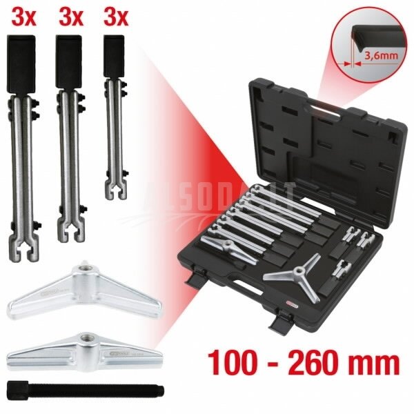 universalių nuimtuvų rinkinis 12 vnt. ½" systemos įdėklas, KS Tools