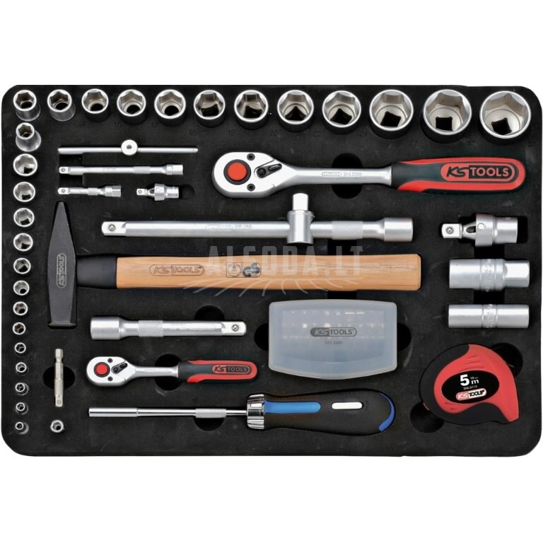 Universalus įrankių komplektas 1/4"+1/2" 127 vnt, KS Tools 2 Universalus įrankių komplektas 1/4"+1/2" 127 vnt, KS Tools 2
