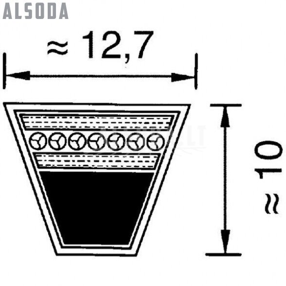 V Formos Diržas SPA2932 1