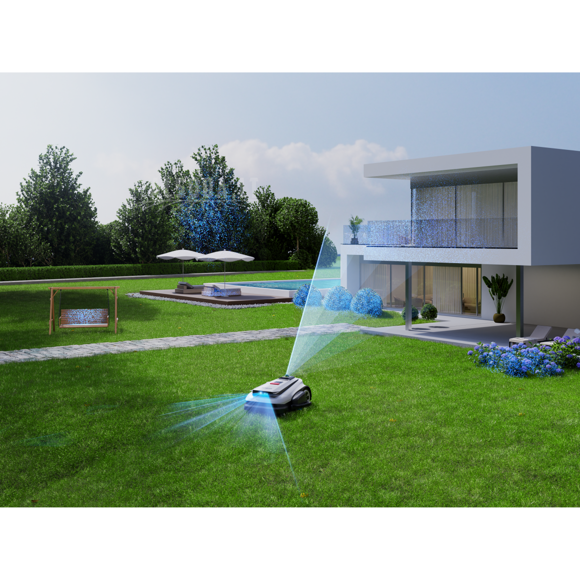 Belaidis Ecovacs GOAT A1600 LiDAR PRO vejos robotas su trimeriu, 16 arų 7