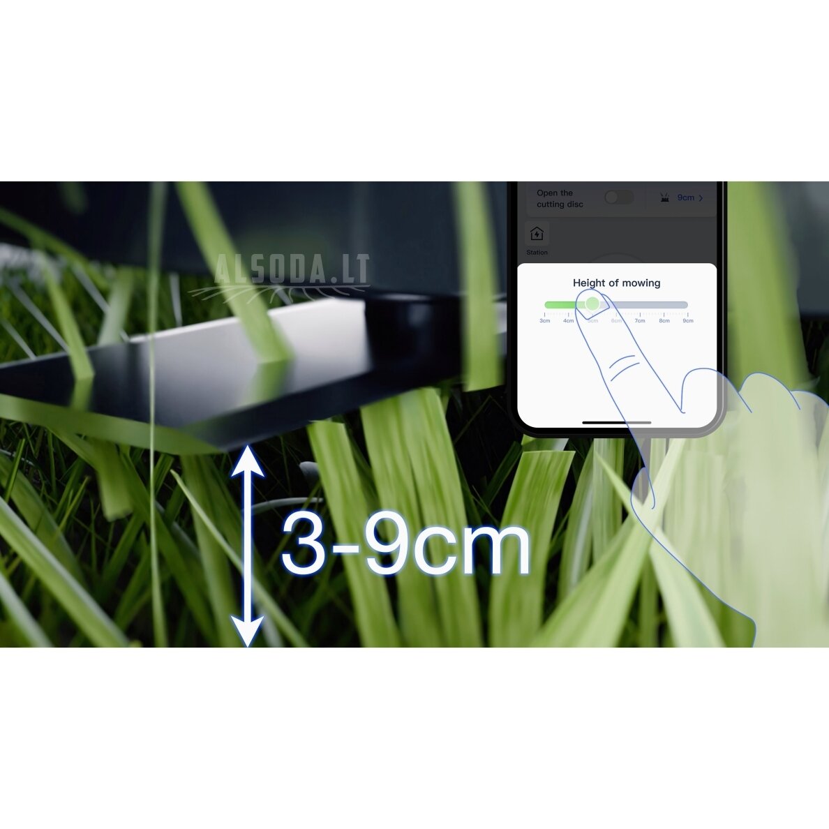 Belaidis Ecovacs GOAT A1600 LiDAR PRO vejos robotas su trimeriu, 16 arų 11 Belaidis Ecovacs GOAT A1600 LiDAR PRO vejos robotas su trimeriu, 16 arų 11