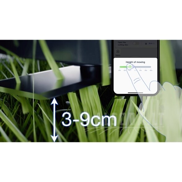 Belaidis Ecovacs GOAT A1600 LiDAR PRO vejos robotas su trimeriu, 16 arų 11
