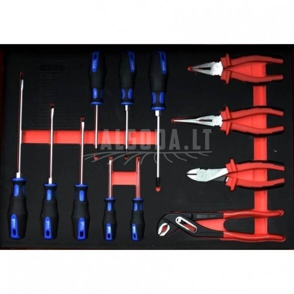 Vežimėlis su 215vnt. įrankių KS TOOLS ECOline, 7 stalčiai 3 Vežimėlis su 215vnt. įrankių KS TOOLS ECOline, 7 stalčiai 3