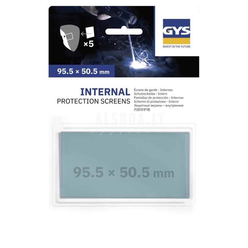 Vidinis apsauginis stikliukas GYS suvirinimo kaukėms LCD 96x50 Vidinis apsauginis stikliukas GYS suvirinimo kaukėms LCD 96x50