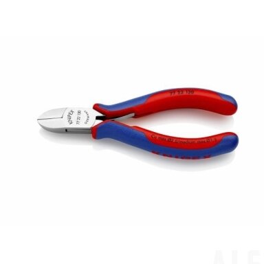 Žnyplės šoninio kirpimo, apvalios, dvispalvės, Knipex