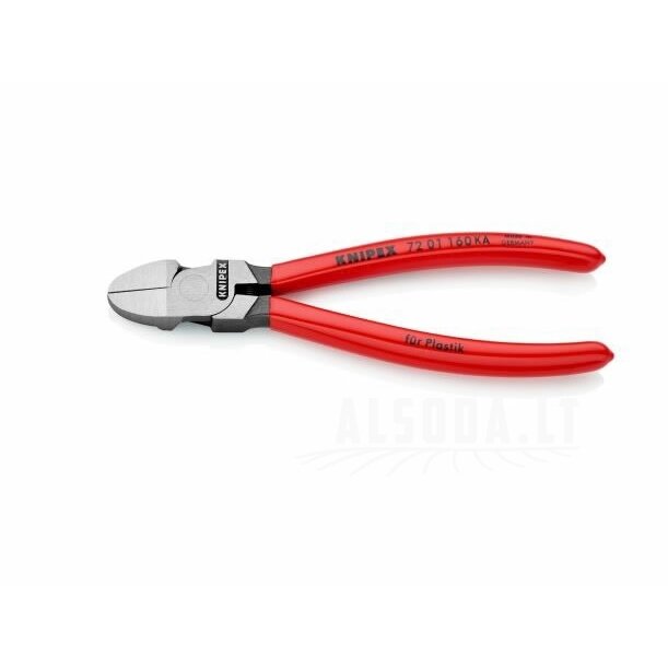Žnyplės šoninio kirpimo, spyruoklė, plastikui, 160 mm, Knipex Žnyplės šoninio kirpimo, spyruoklė, plastikui, 160 mm, Knipex
