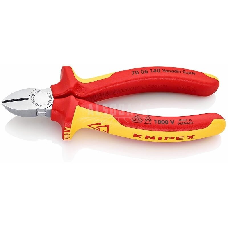 Žnyplės šoninio kirpimo, VDE, 140 mm, Knipex Žnyplės šoninio kirpimo, VDE, 140 mm, Knipex